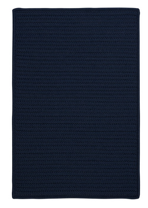 Colonial Mills Rug H561R024X144S Simply Home Solid - Navy 2 ft. x 12 f