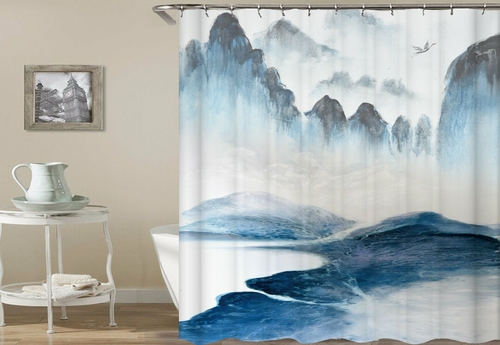 Ocean Cliffs Art Shower Curtain