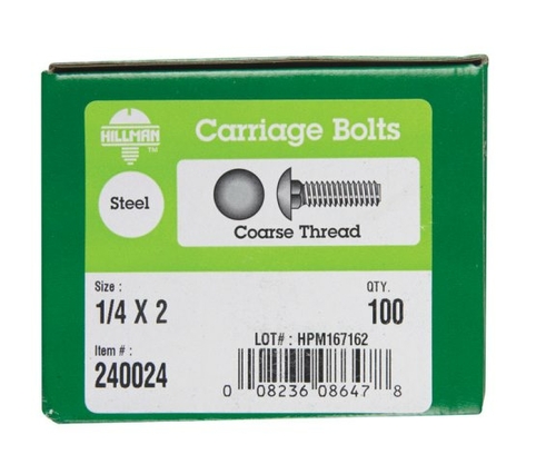 Hillman 190441 0.625 x 7 in. Zinc Plated Hex Head Bolt Grade