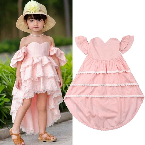 2 7Y Princess Kid Baby Girl Lace Dress Off