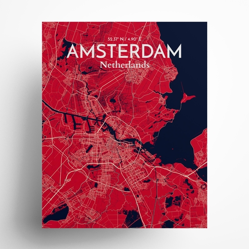 Amsterdam City Map Poster