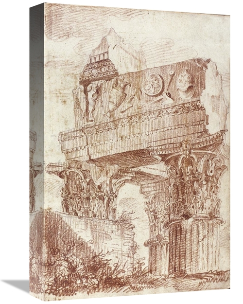 Global Gallery GCS-453973-1218-142 12 x 18 in. Sketch of Roman Archite