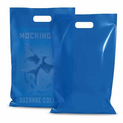 Pack of 2000 Blue Shopping Bags with Die Cut Handle 7.5 x 12 Thickness