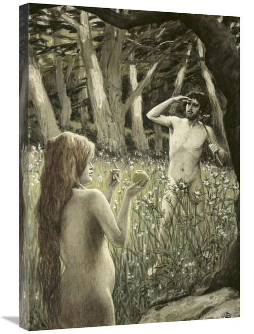 Global Gallery GCS-280198-30-142 30 in. Adam Tempted by Eve Art Print 