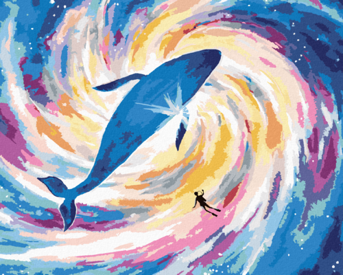 Paint by Numbers - SPACE WHALE
