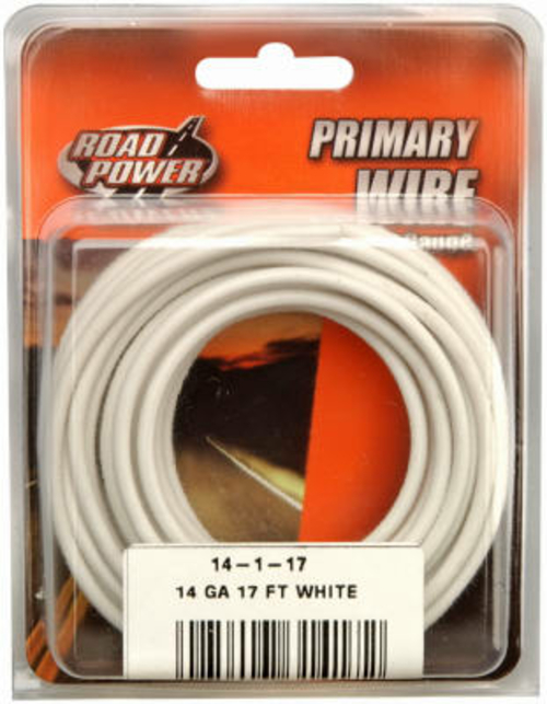 Coleman Cable 55669033 17 ft. 14 Gauge Primary Wire - White