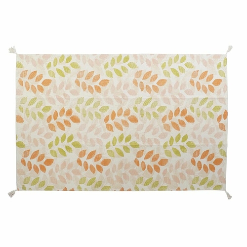 Carpet DKD Home Decor Beige Multicolour Leaf of a plant (160 x 230 x 1