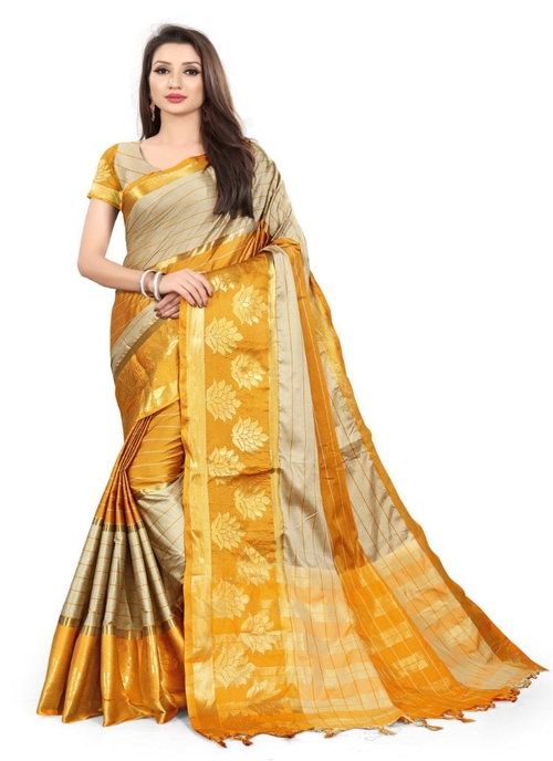 Generic Women's Cotton Silk,Jacquard,Poly Silk