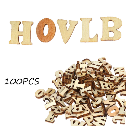 100pcs Unfinished Wooden Letters Scrabble Tile