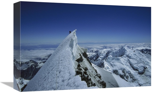 Global Gallery GCS-453515-1218-142 12 x 18 in. Climber on Summit of Mo