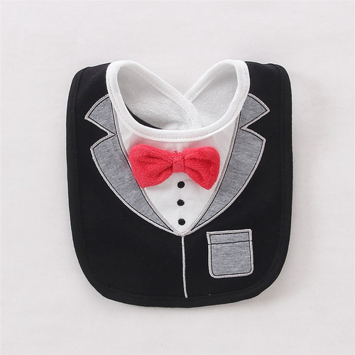 Stereoscopic Removable Baby Bibs Waterproof Tuxedo