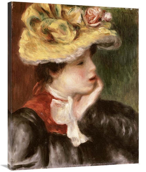 Global Gallery GCS-267106-40-142 40 in. Tete De Jeune Fille Chapeau Ja