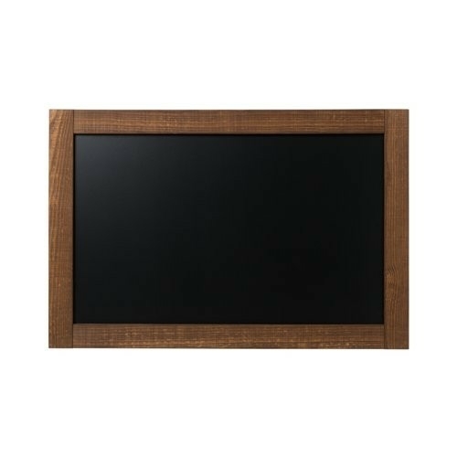 Rustic Wallmount Chalkboard with Antique Vieux Chene Frame, 24 x 3