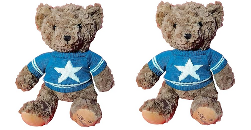 Cute Stuffed Animals with Bow Ties Plush Toys  Pack of 2