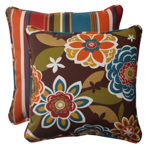 Annie-Westport Reversible 18.5-Inch Throw Pillow (Set of 2)