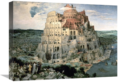 Global Gallery GCS-276922-22-142 22 in. Tower of Babel Art Print - Pie