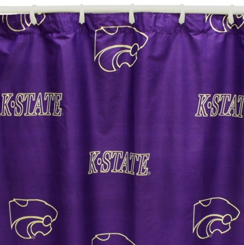 Comfy Feet KSUSC Kansas State Printed Shower Curtain Cover 70 in. X 72