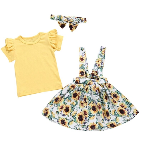 CuteSummer Kids Baby Girl Clothes Floral Sets