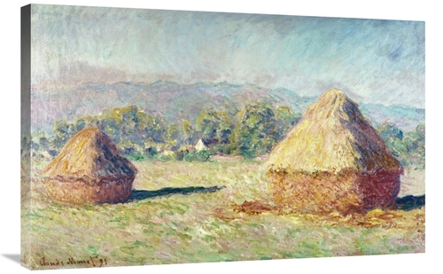 Global Gallery GCS-278725-36-142 36 in. Two Haystacks Art Print - Clau