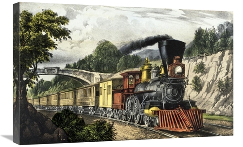 Global Gallery GCS-277176-30-142 30 in. Express Train Art Print - Curr