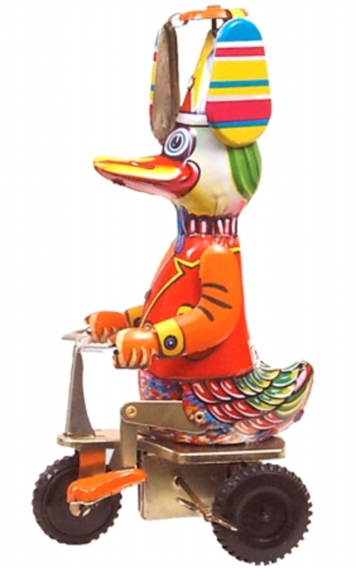 SHAN MS062 Collectible Tin Toy - Duck on Bike