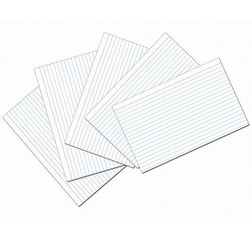 Pacon PAC5137-6 White Ruled Index Cards, 5 x 8 in. - 100 Per Pack 