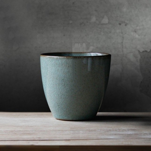 Handmade Pottery Retro Green Ceramic Cup