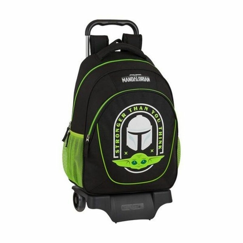 School Rucksack with Wheels 905 The Mandalorian 612041313 Black Green