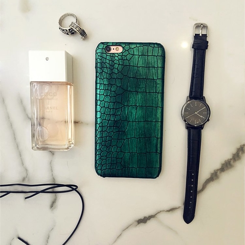 Blackish Green Crocodile iPhone Case