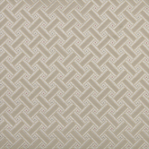 Designer Fabrics D135 54 in. Wide Gold- White- Red And Green- Lattice 