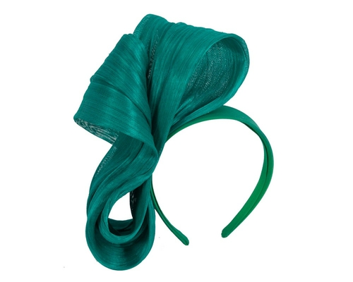 Exclusive teal silk abaca bow