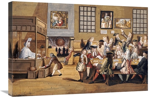 Global Gallery GCS-266288-30-142 30 in. Scene in a London Coffee House