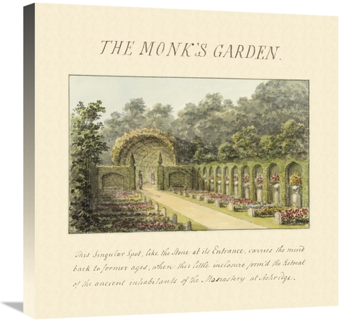 Global Gallery GCS-453921-2424-142 24 x 24 in. The Monks Garden, 1