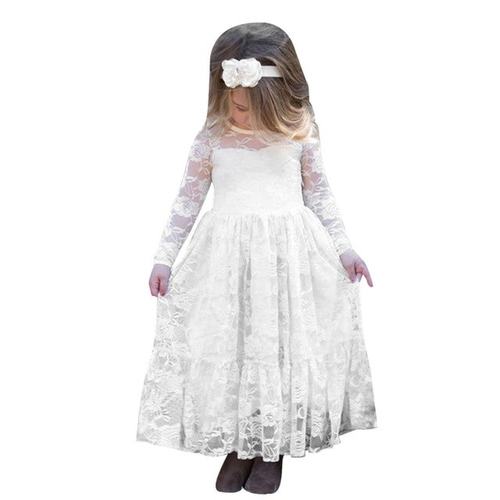 Fahsion Toddler Kids Girls maxi dress Long Sleeve