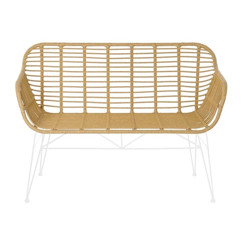 Bench DKD Home Decor Metal synthetic rattan (116 x 55 x 83 cm)