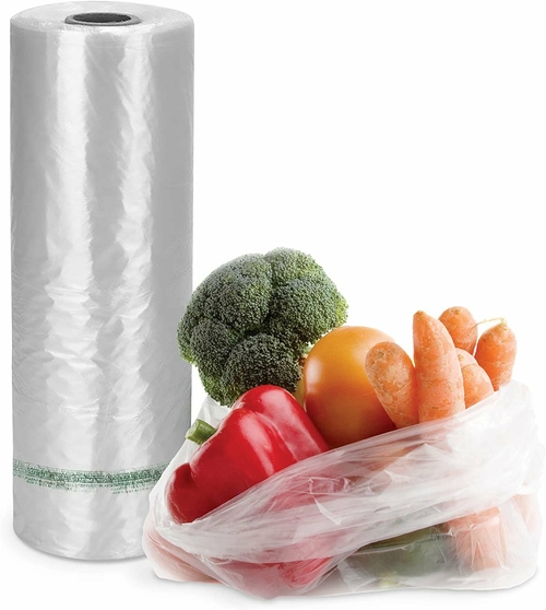 Pack of 765 Clear Plastic Produce Bags on a Roll 12 x 17 Thickness 8