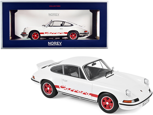 1973 Porsche Carrera 911 RS Touring White with Red Stripes 1/18