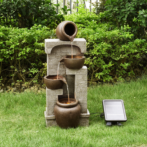 Teamson Home Bronze Garden Solar Water Fountain