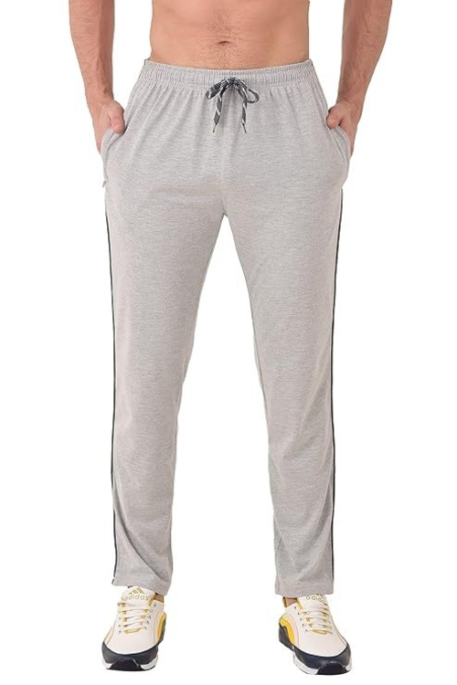 Men MILANZ GREY Regular fit Cotton Trackpants Size XL