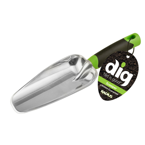 Radius 7620453 5.5 in. DIG Polypropylene Eliptical Grip Scooper- pack 
