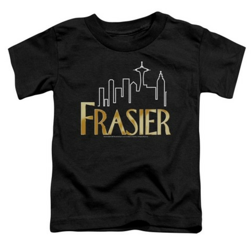 Trevco Frasier-Frasier Logo - Short Sleeve Toddler Tee - Black- Medium