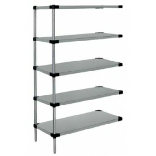 5-Shelf Galvanized Steel Solid Shelving Add-On Unit - 18 x 30 x 54 in.