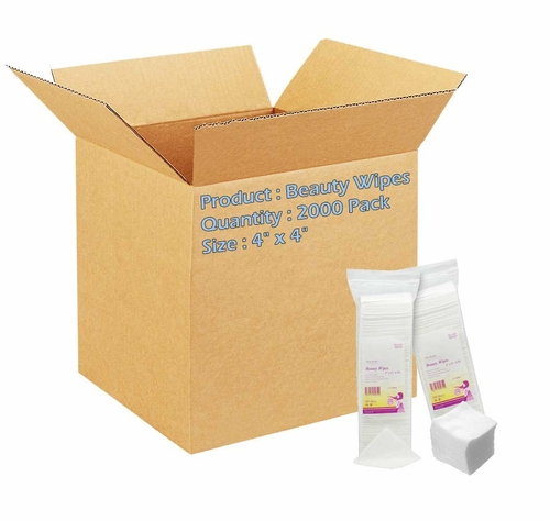 Dukal Beauty Wipes 4" x 4". Pack of 2000 Absorbent Wipes for Esthetic