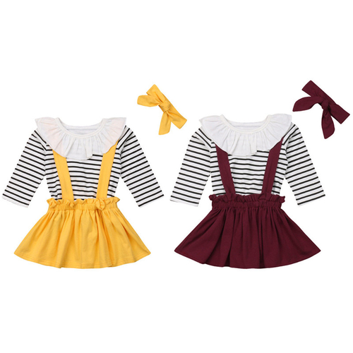 Lovely Kids Baby Girl Autumn Outfits Cotton