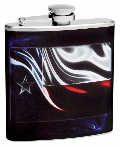 6oz Texas Flag Hip Flask