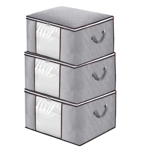 Underbed Blanket Organizers Bags to keep Clothes & Comforters Boxs |