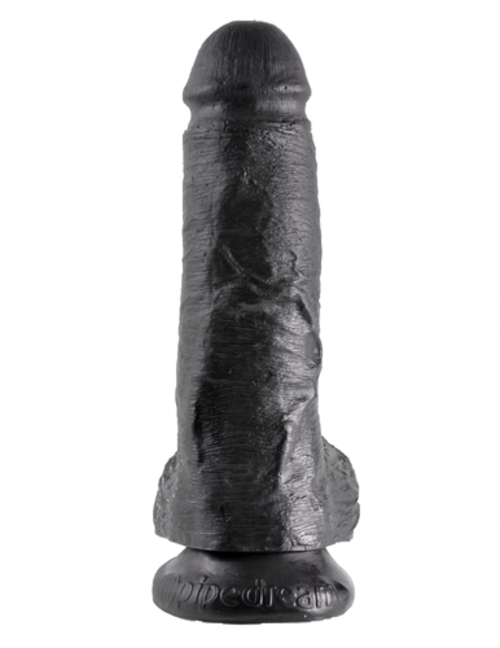 King Cock 8-Inch Cock With Balls - Black