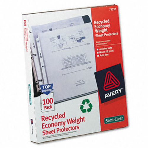 Avery 75537 Top-Load Recycled Polypropylene Sheet Protectors  Letter  