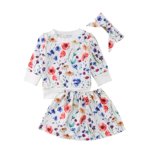 Newborn Cute Baby Girl Princess Outfit Floral