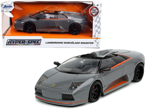 Lamborghini Murcielago Roadster Gray with Orange Stripes \Hyper-Spec\"